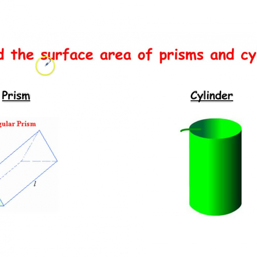 6-8 Surface Area of Prisms and Cylinders