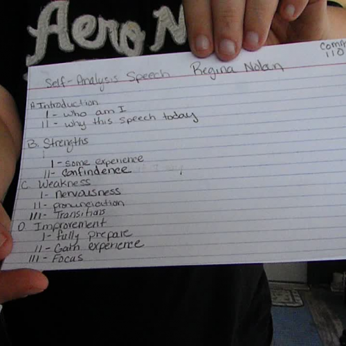 Self Analysis Speech