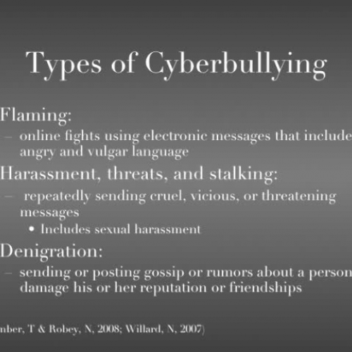 Cyberbullying Staff In-Service Presentation