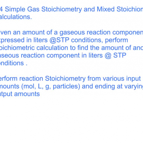 chem 8.4 gas and mixed stoichiometry