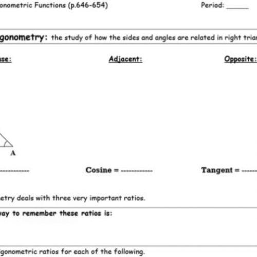 10.2 Trig Day 1 - Trig Ratios