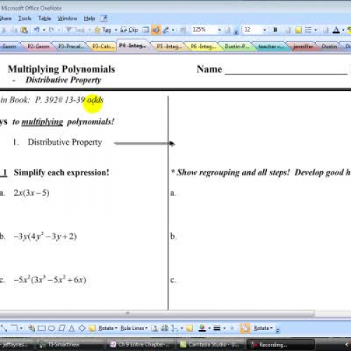 7-4 Multiplying Polynomials- Video