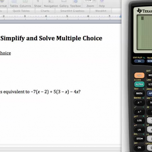 Day 7-Simplify and Solve MC