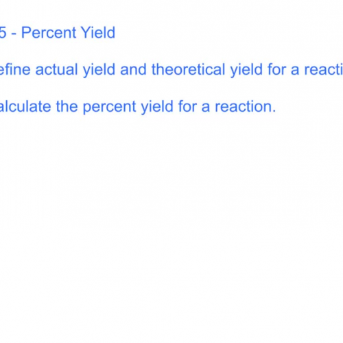 chem 8.5 percent yield