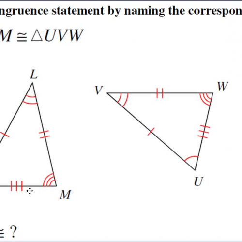 Geometry - Congruence Statements