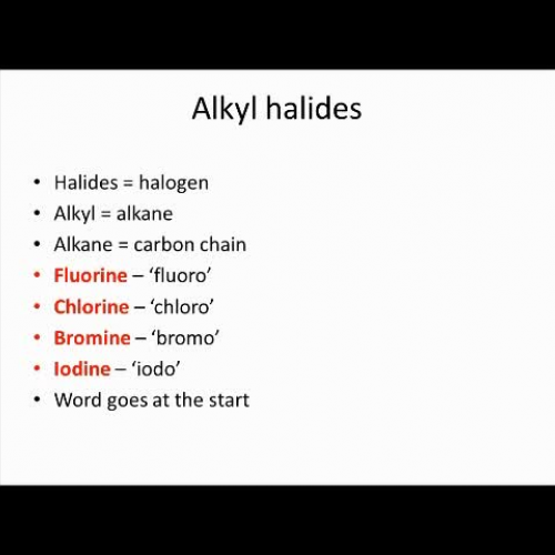 04 - Organic Chem - Alkyl halides, aldehydes,