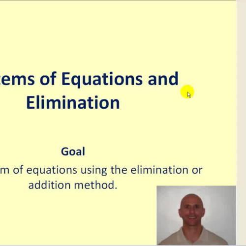 Solving Systems of Equations using Eliminatio