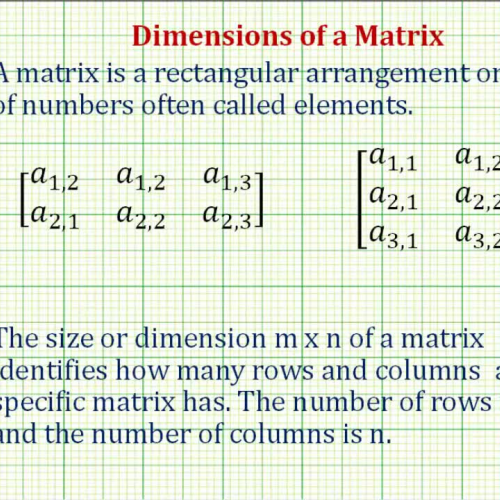 Dimensions of a Matrix