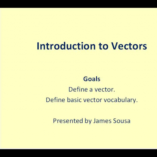 Introduction to Vectors (2D)