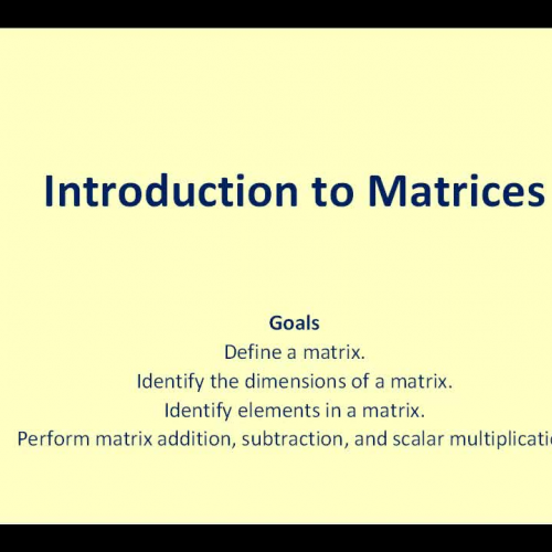 Matrix Addition, Subtraction, and Scalar Mult