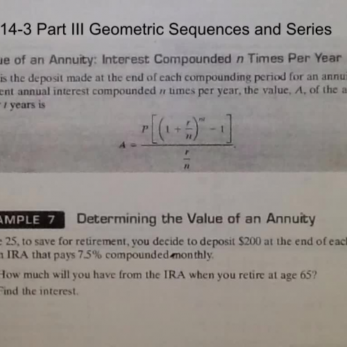14-3 Part III Geometric Sequences and Series