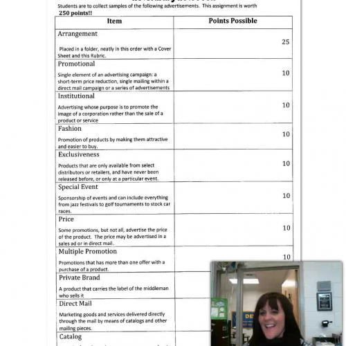 Advertising Notebook Instructions