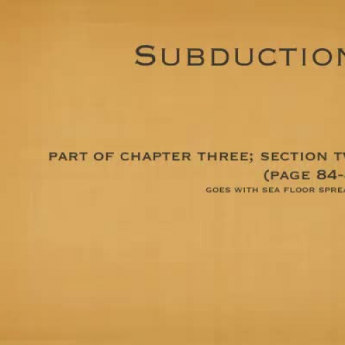 Subduction