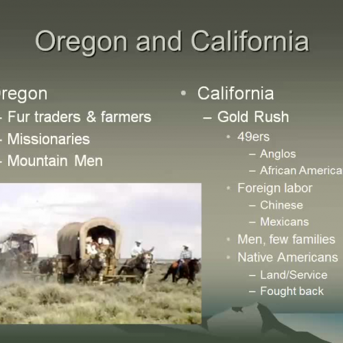 Manifest Destiny Oregon and California