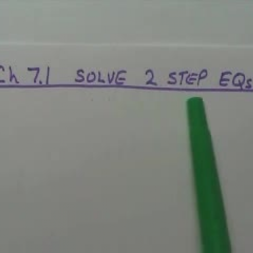 Solve 2 Step Equations