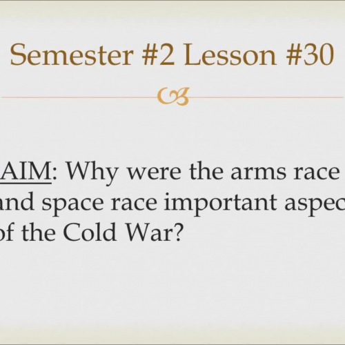Semester #2 Lesson #30