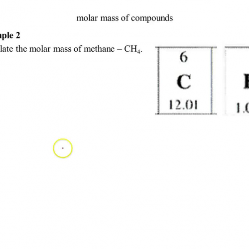 ex 2 - calculating molar mass