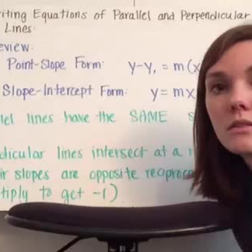 Slopes of Parallel and Perpendicular Lines