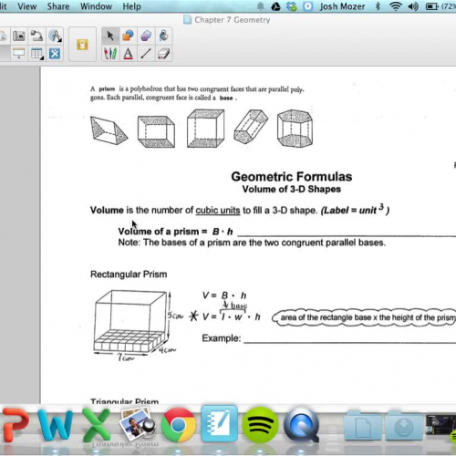 Volume of Prisms