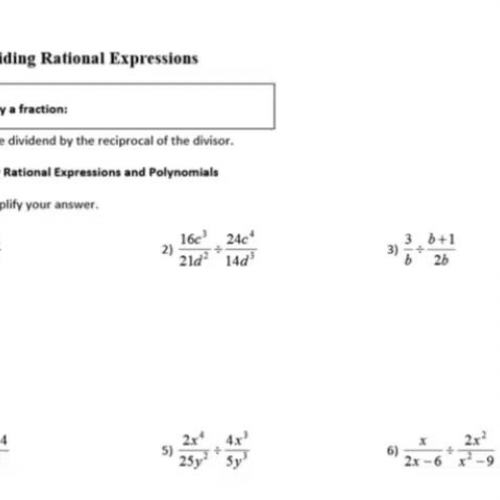 11.3 Dividing Rational Expressions