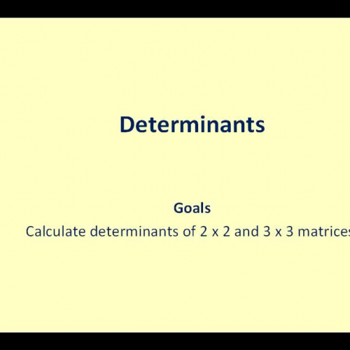 Evaluating Determinants of a 2x2 and 3x3 Matr