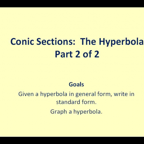 Conic Sections_ The Hyperbola part 2 of 2