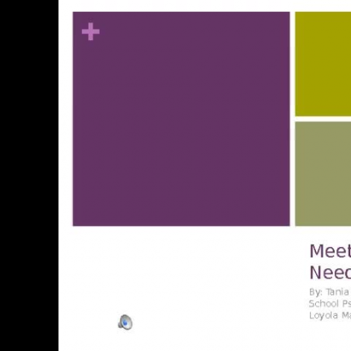 Meeting Student Needs