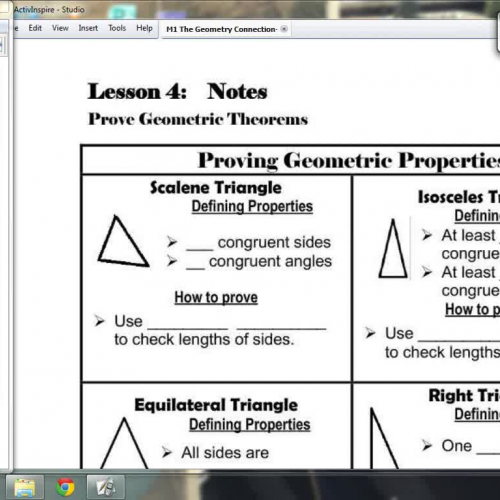 Lesson 4 - Prove Geometric Theorems