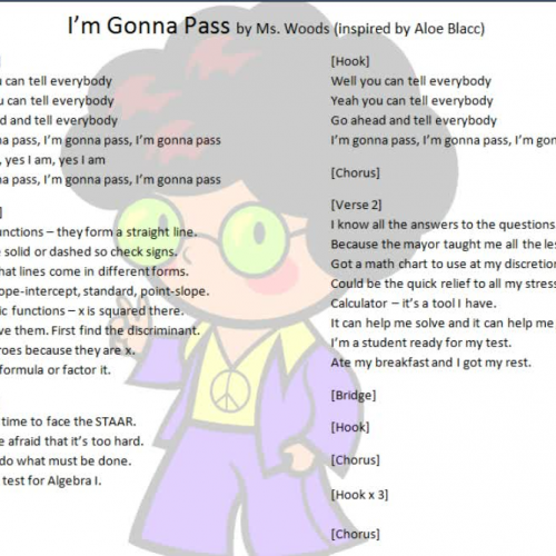 STAAR Test - 2014 algebra song