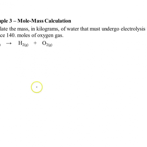 example 3 - mole-mass calculations