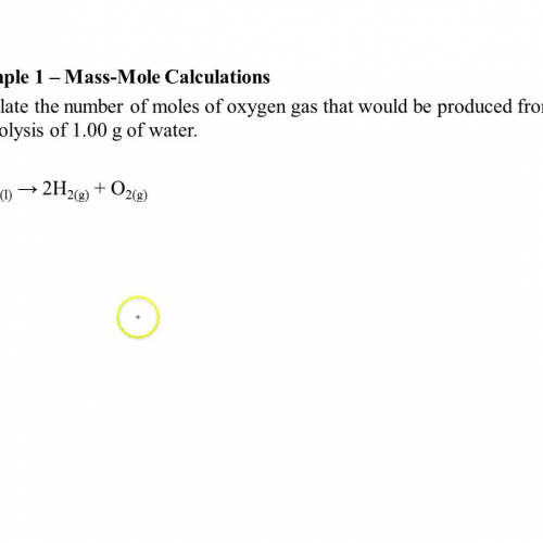 example 1 - mass-mole calculations