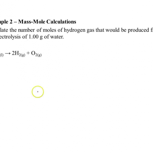 example 2 - mass-mole calculations