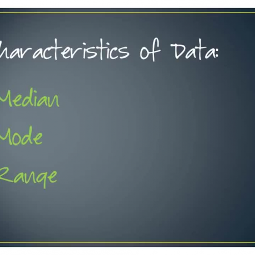 Median, Mode and Range