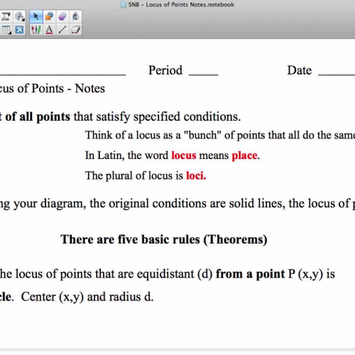 Locus of Points 1