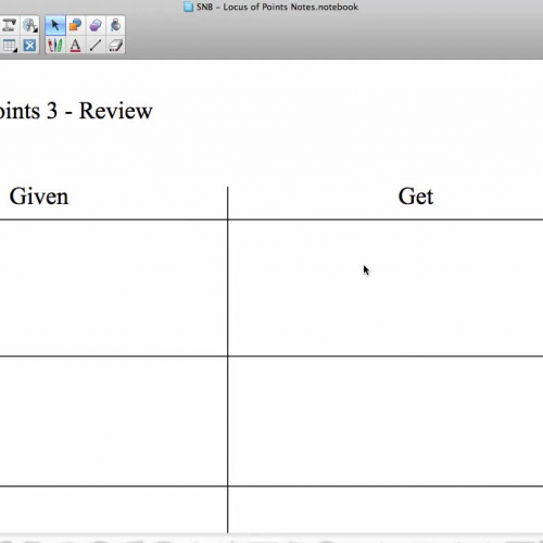 Locus of Points 3 - Review