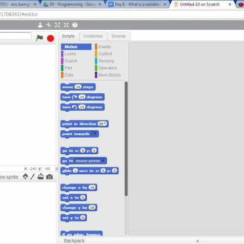 Scratch - Variables - Food Game - Video 1