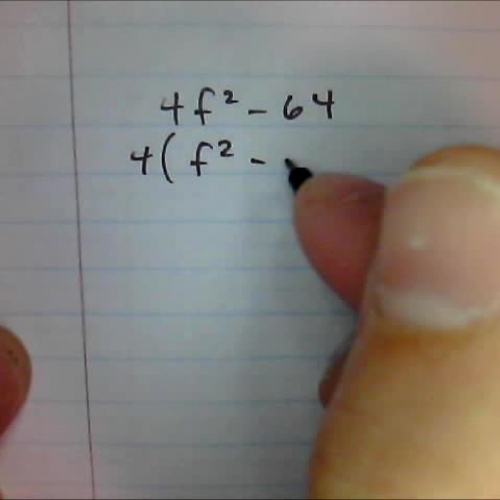 Factoring GCF and Difference of Two Squares