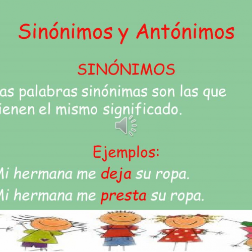 Presentaci?n Sin?nimos y Ant?nimos