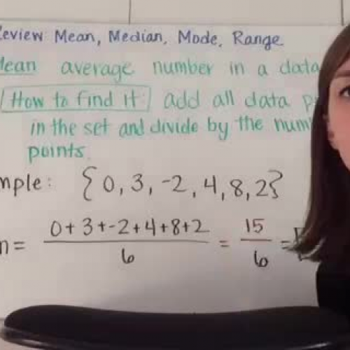 Mean, Median, Mode, Range