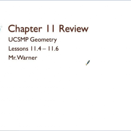 Geometry8 Chapter 11 Quiz 1 Review