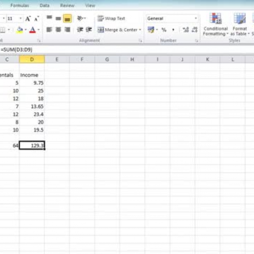 Excel 2010 Tutorial For Beginners #5 - Functi