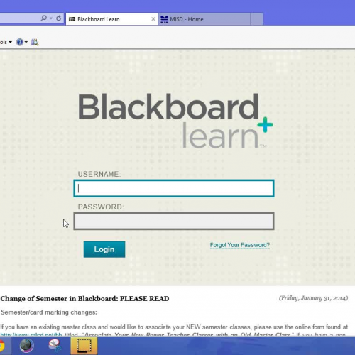 Blackboard Intro #1 - Announcements