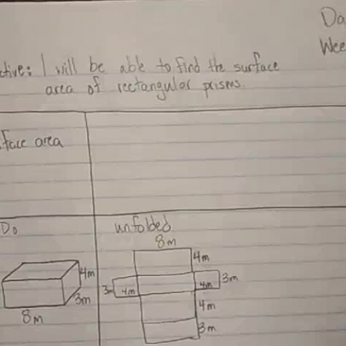 Surface Area of Rectangular Prisms