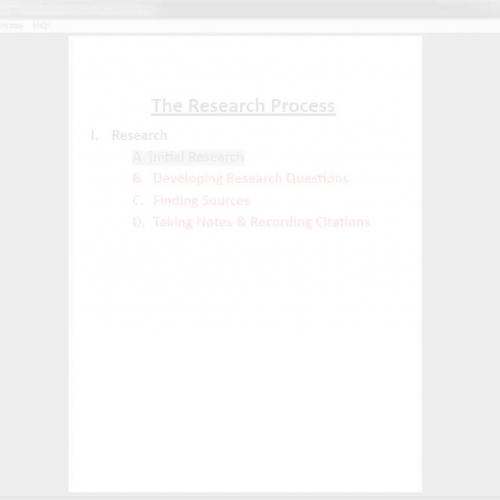 Writing 08--Initial Research