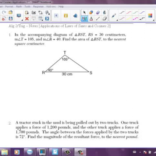 Law of Sines Cosines Applications 2