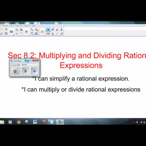 2) Flipped lesson on Mult or Div rational exp
