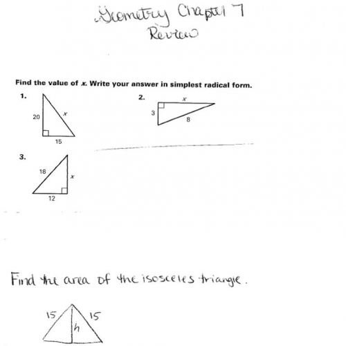 Geometry chapter 7 review