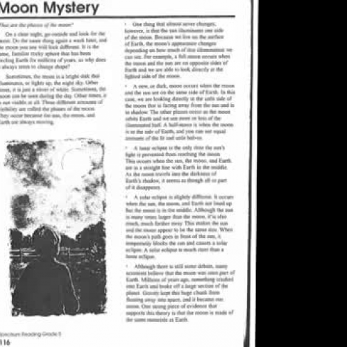 Moon mystery