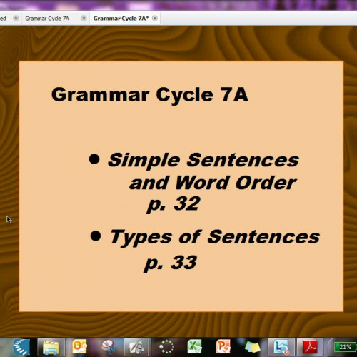 Grammar Cycle 7A Video
