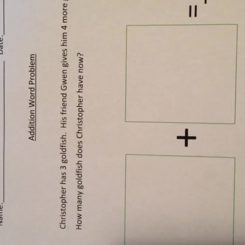 addition word problem for video modeling assi